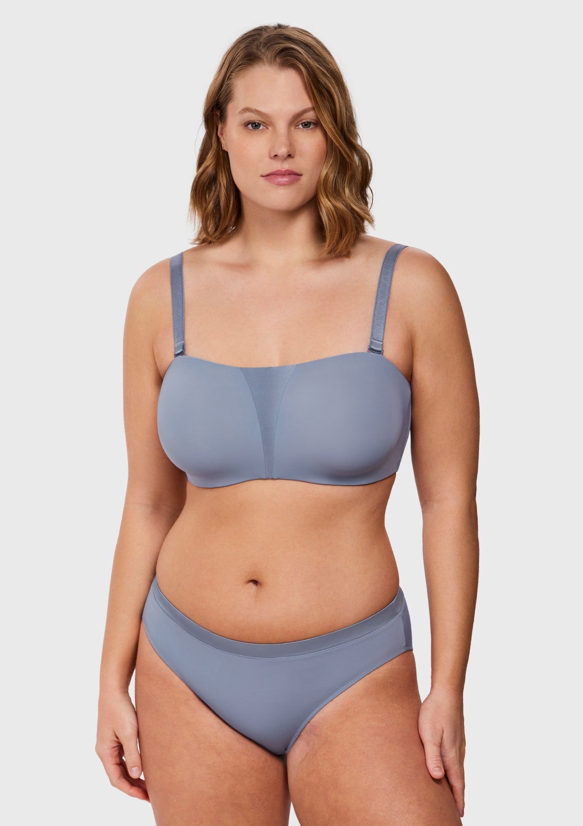 Fiery Unlined Seamless Comfort Underwire Plus Size Bandeau Strapless Bra