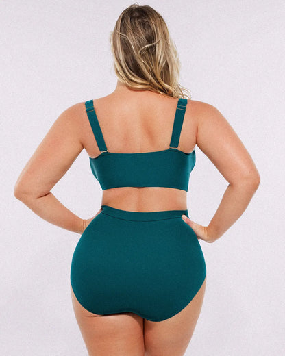 Smart Sculpt™ Twist-Front Bikini Top & High-Waisted Bottom Set