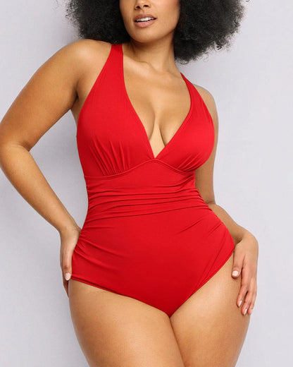 Smart Sculpt™ Plunge Cutout Swimsuit