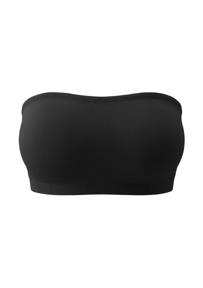 Wireless Plus Size Strapless Bra with Non-Slip Silicone & Moisture-Wicking Cups