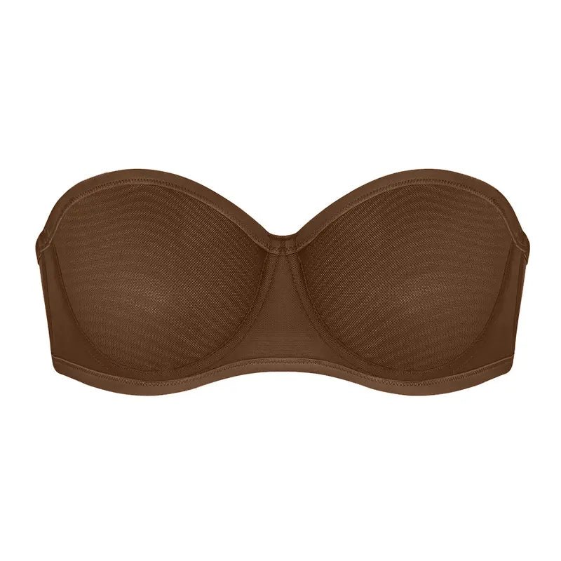 Leopard Unlined Strapless Minimizer Bra
